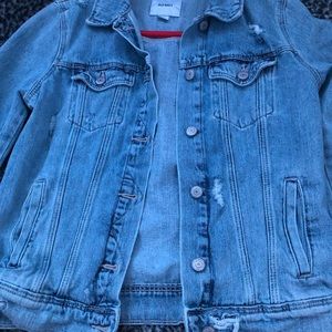 Old navy distressed jean jacket